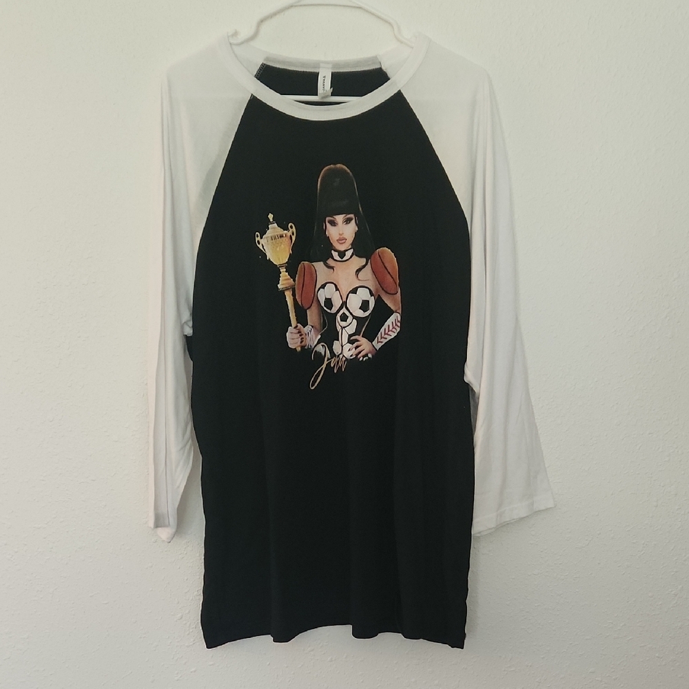 MYBESTJUDYMERCH: Jan Sport Drag Queen Jersey Long Sleeve Shirt - Picture 1 of 5